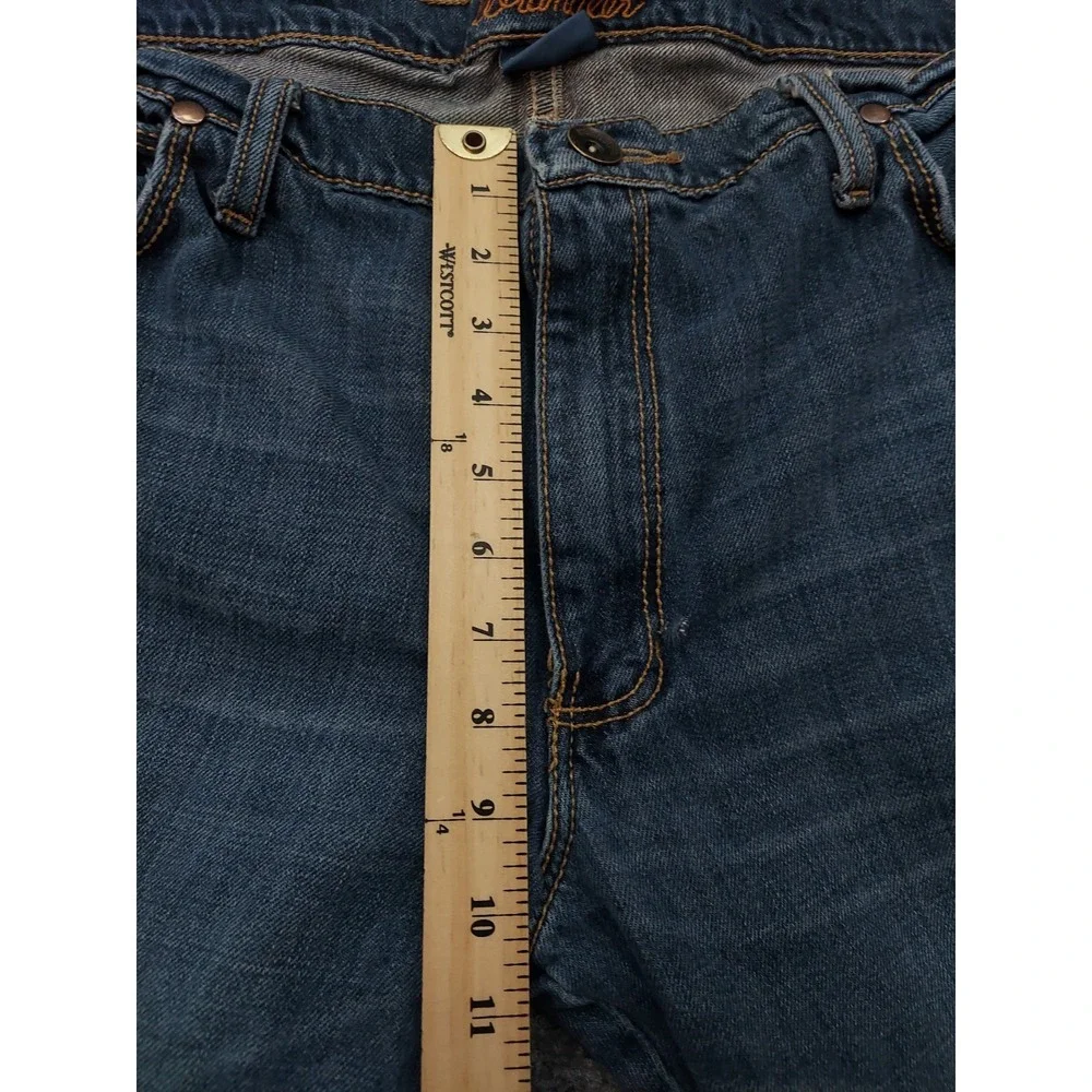 Wrangler Jeans Mens 38x36 Blue Slim Boot Cut Western Ranch Cowboy Cotton Denim
